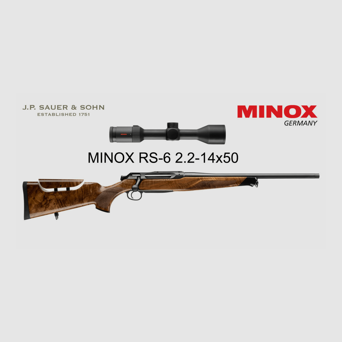 J.P. Sauer & Sohn Sauer 505 Ergo Lux Repeating Rifle HQ3 Equipment Package Elegance + VSR | 8.5x55 Blaser | MINOX RS-6 2.2-14x50