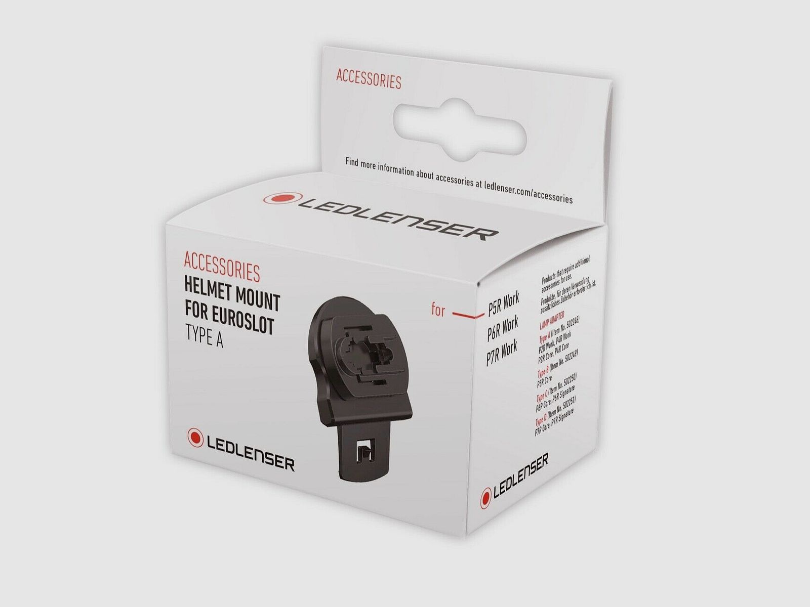 Ledlenser 502254 Helmet Mount for Euroslot Helmhalterung Type A
