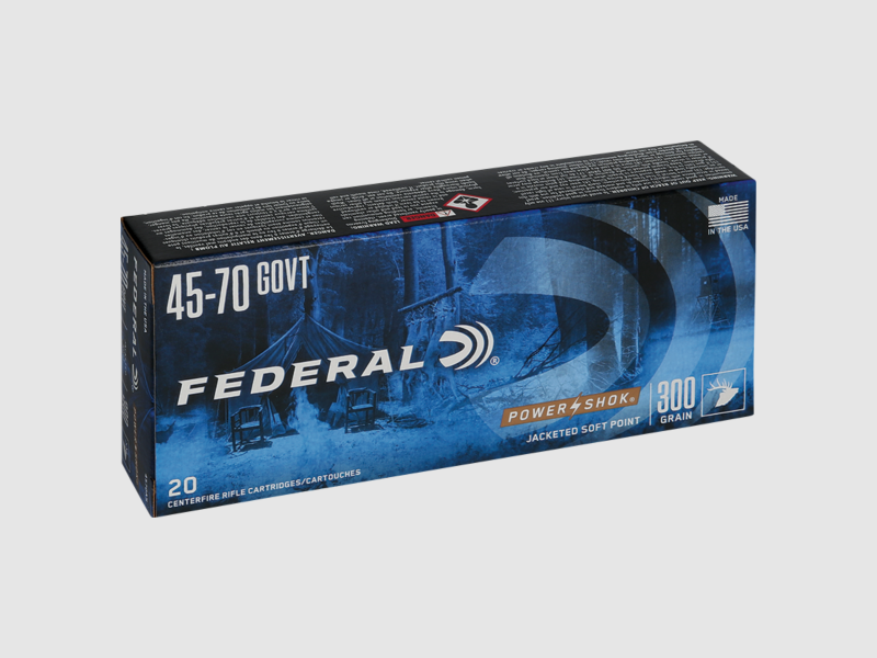 Patronen Federal Power Shok Kaliber 45/70 Gvt 300 Grains, Bild 1 von 6