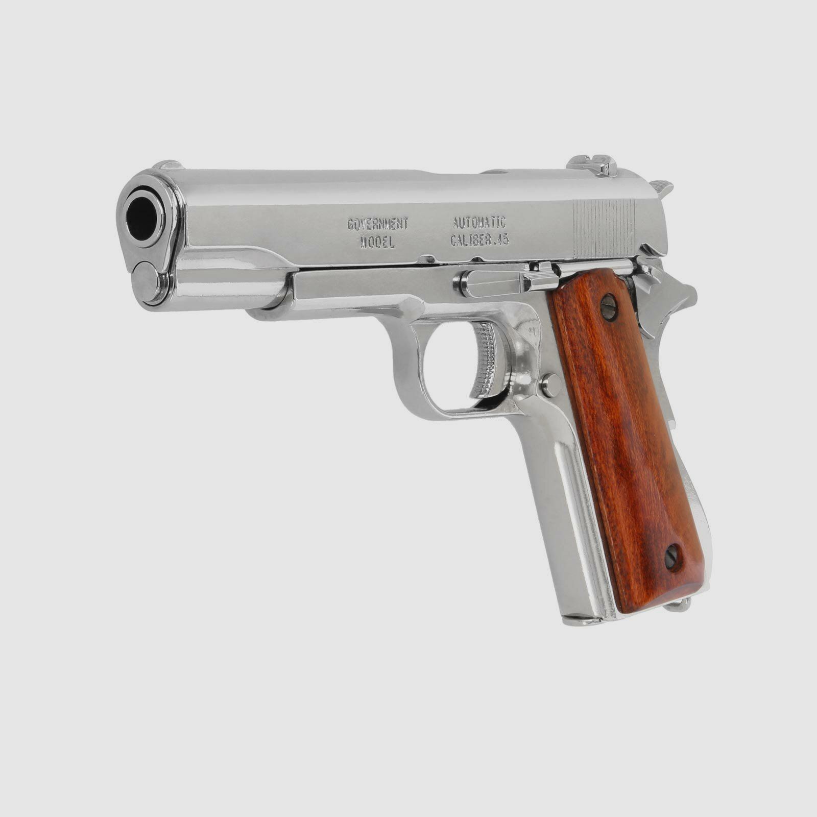 Denix Dekomodell 45er Colt Government M1911A1 Automatik Vernickelt - Holzgriffschalen