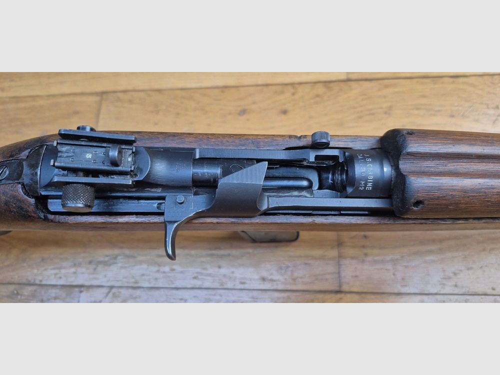 Sehr seltene USM2 Repetierbüchse – Die automatische Version (select-fire) der USM1 – Herstellung INLAND von 1945 – Originalkaliber .30 M1 (7,62×33) – Waffe Typ T4/M2, nicht aus einer umgebauten USM1 – Ausgezeichneter Zustand – TBE++ – Kriegsgerät Kategorie A2 – NUR EXPORT, Bild 25 von 41