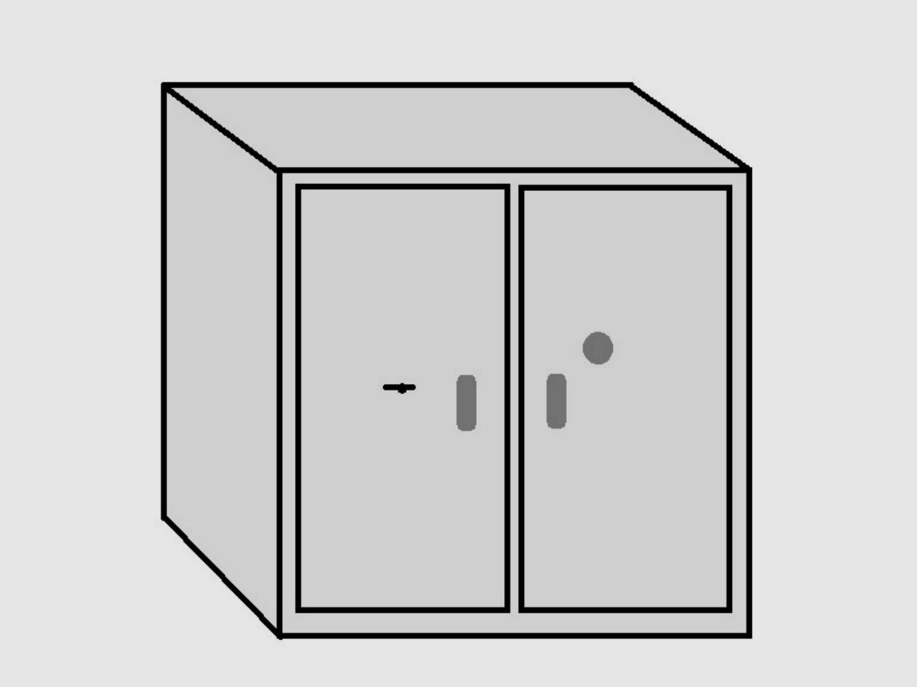 Waffenraum, 2-türig, 2000x2000x1200mm, Klasse 1 EN 1143-1