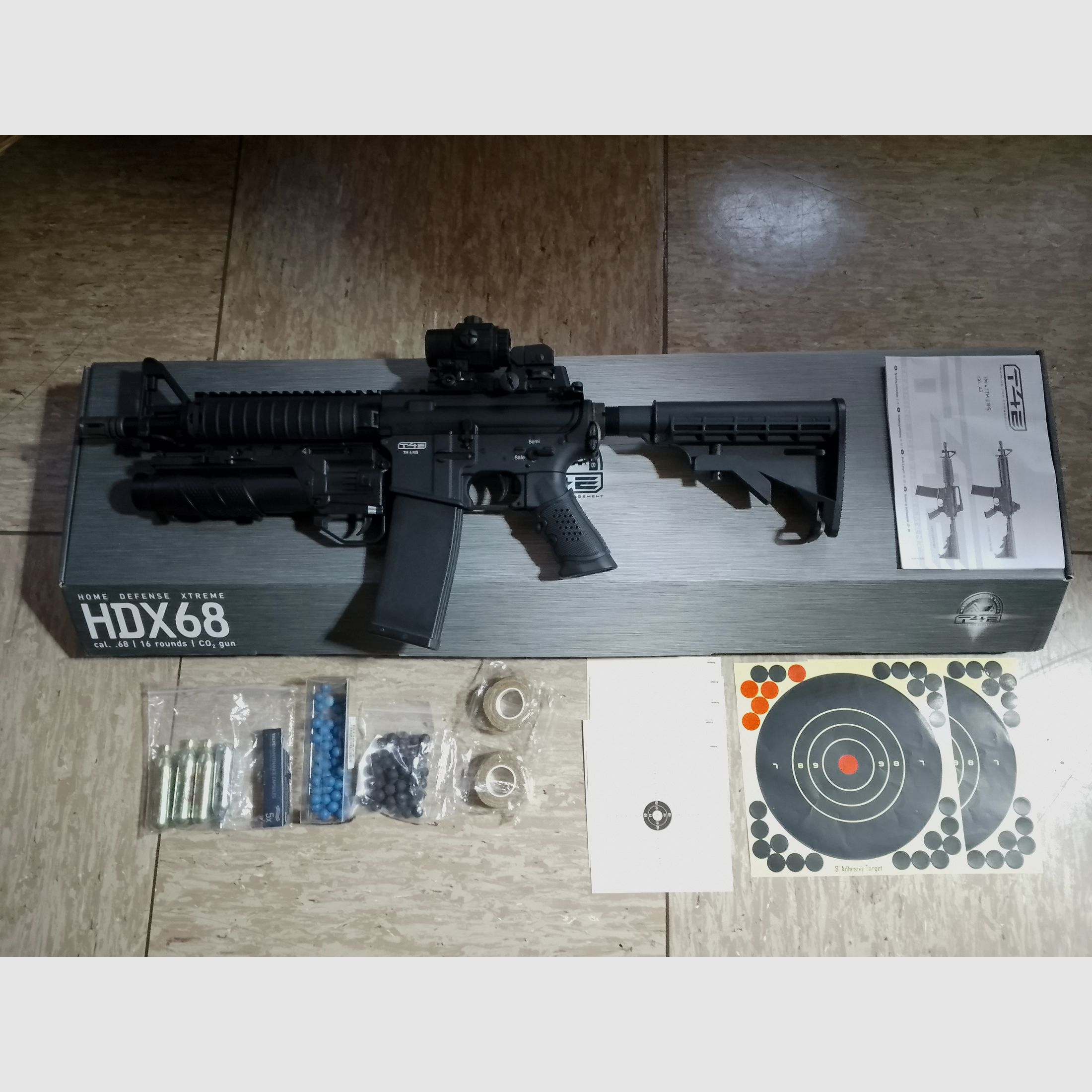 T4E t4m RIS co2 air rifle Ram Home Defense assault rifle as new cal .43 paintball marker