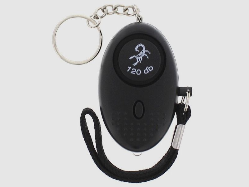 Scorpion Personalalarm 120 db Schwarz mit LED Lampe + Batterie