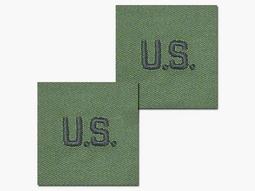 Unknown badge US letters olive textile