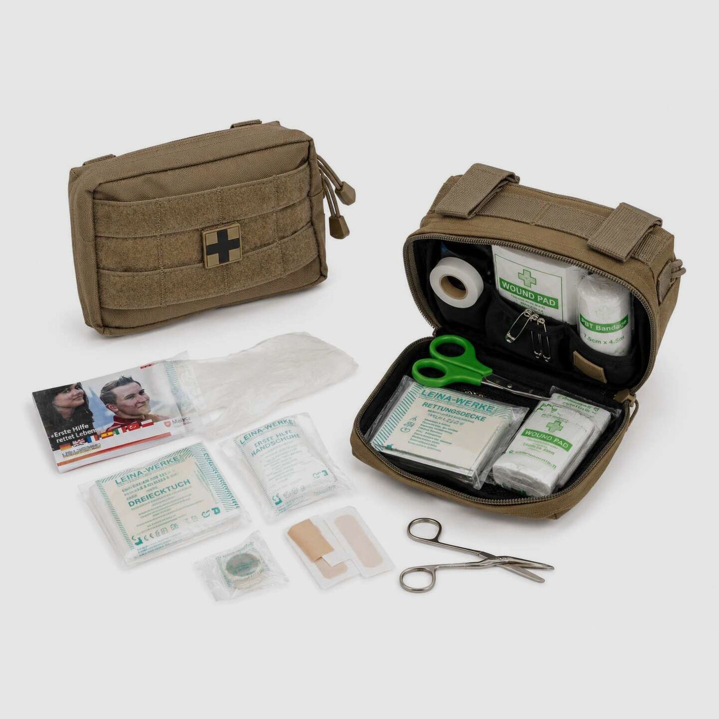 Mil-Tec First Aid Set Leina Pro 25 pcs Small Dark Coyote #16025319 | Compact First Aid Kit