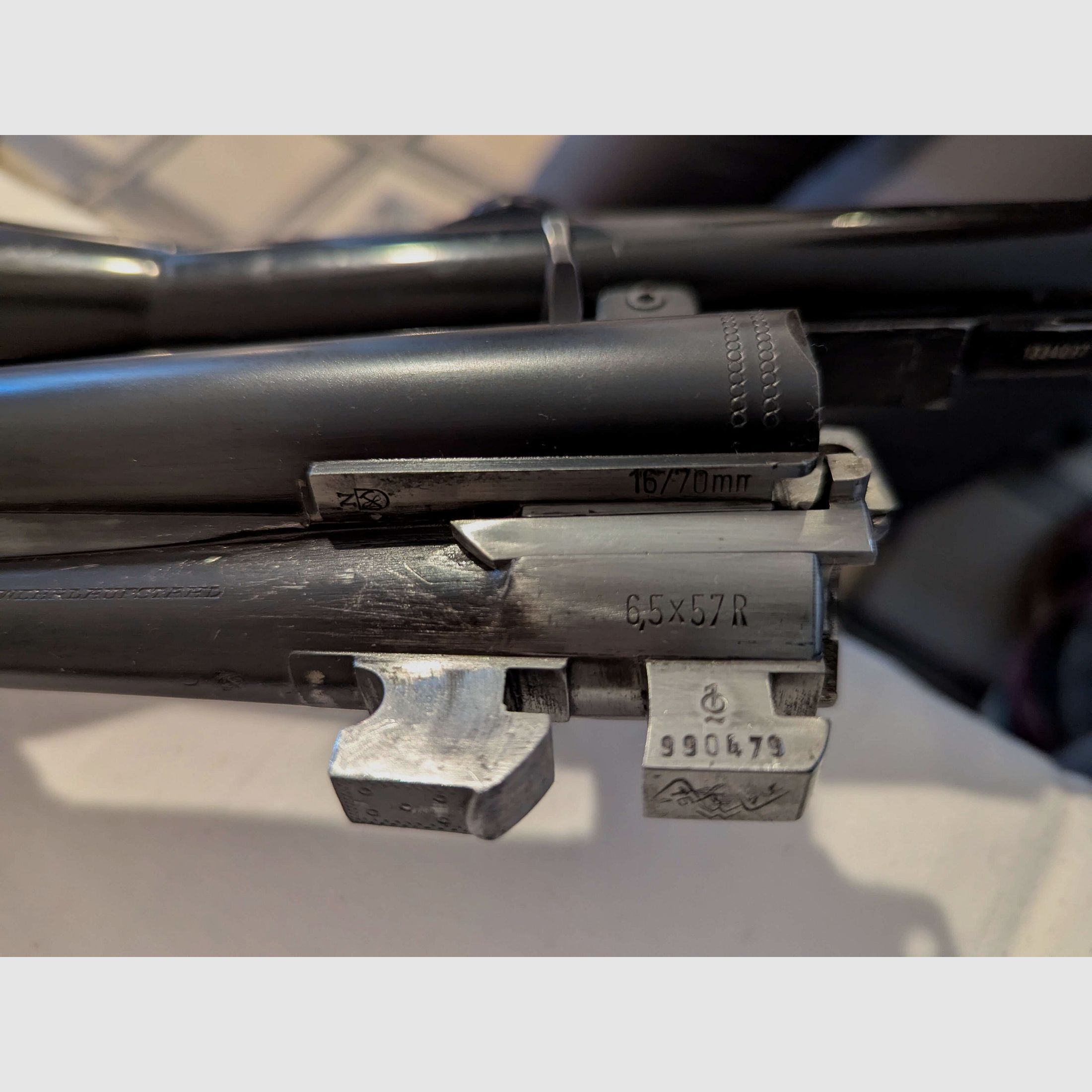 Drilling Suhl 6.5 x 57R 16/70 single barrel .22 Magnum