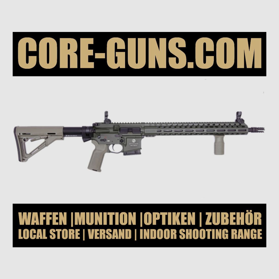 Modelo especial: Schmeisser M5FL en OD Green con accesorios Magpul FDE directamente de fábrica. Hacer mejor lo mejor. Hecho en Alemania