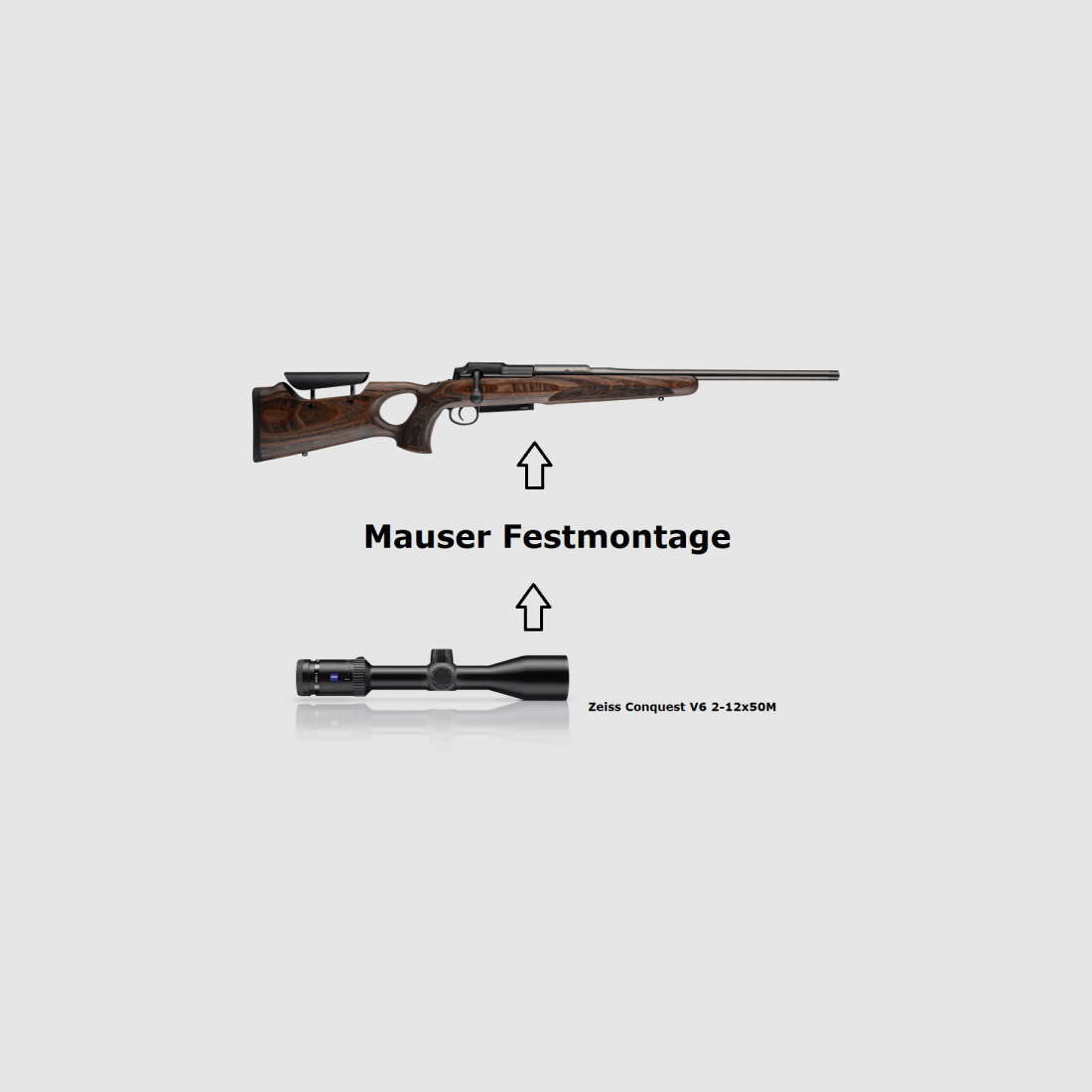 Mauser M25 Max + Zeiss V6 2-12x50 + Montage + ... Compleet pakket