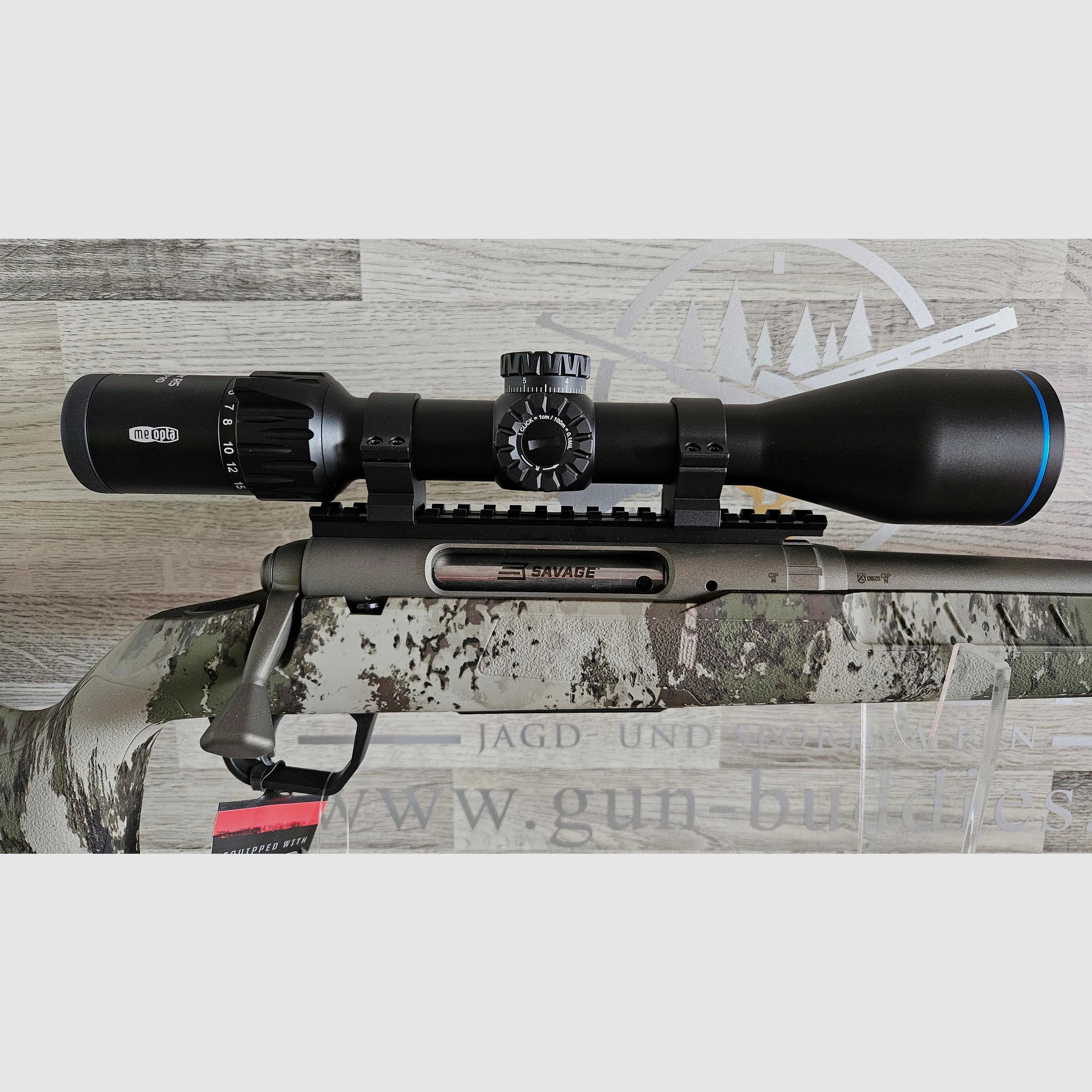 Savage AXIS II PRO Woodland .22-250 Rem. - Zestaw kompletny - Nowy towar z fachowego handlu