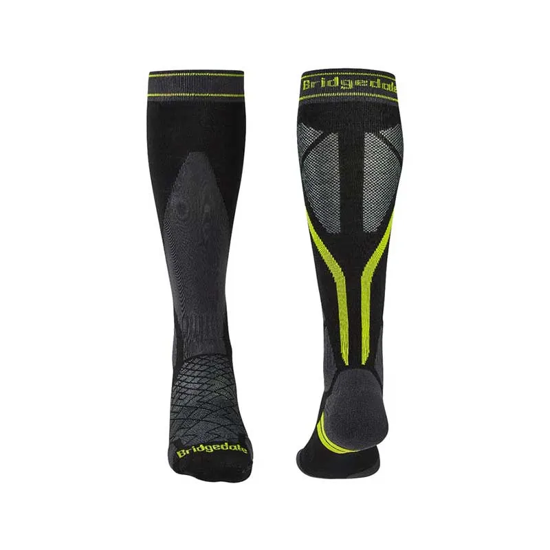 Skarpety narciarskie męskie Bridgedale SKI lightweight Endurance black/lime, zdjęcie 2 z 3