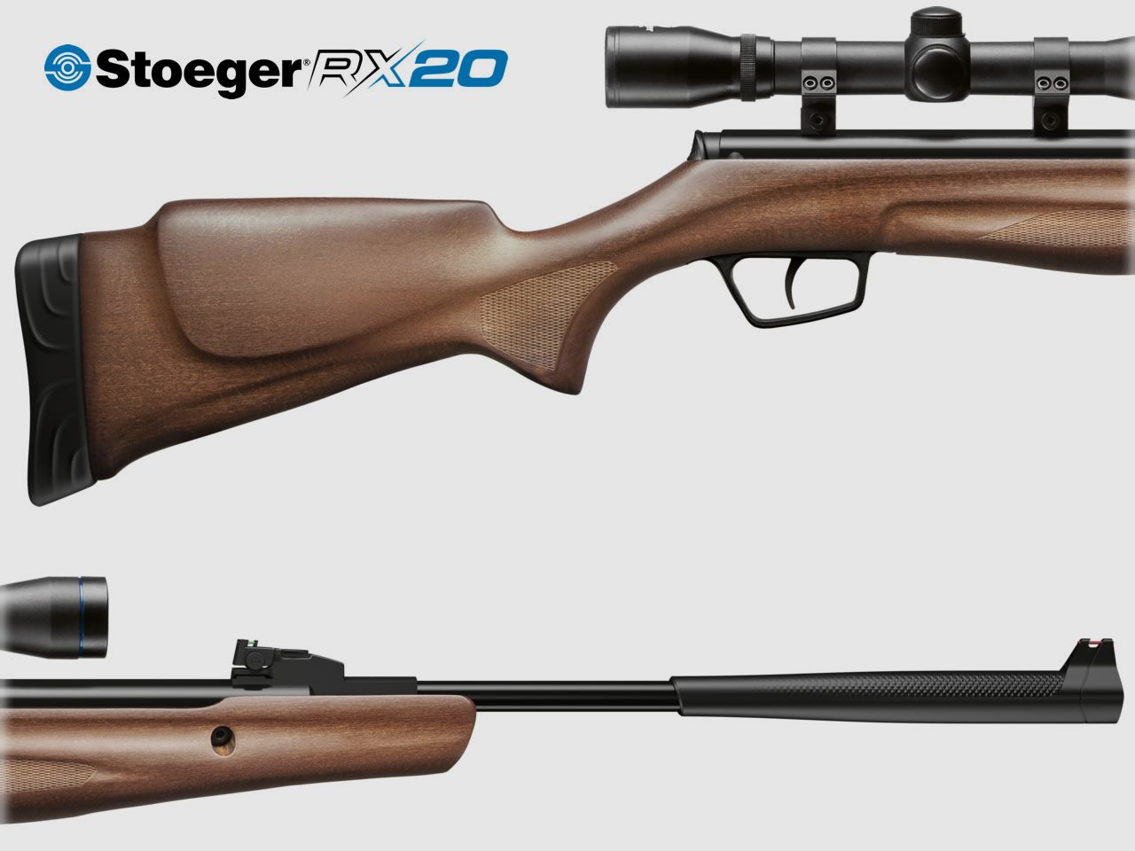 Luftgewehr Stoeger RX20 Dynamic Combo Zielfernrohr 4x32 Holzschaft Kaliber 5,5 mm (P18)