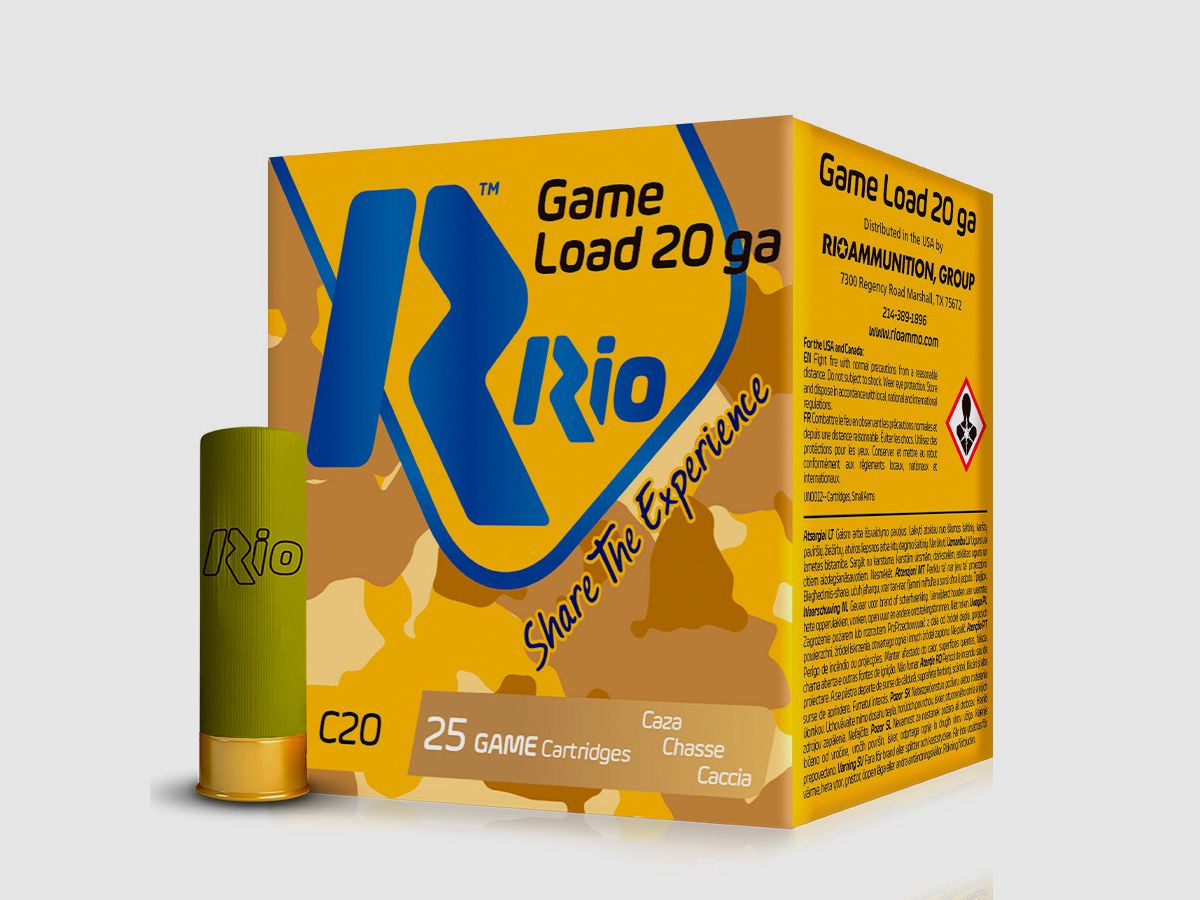 Jagdkartuschen RIO Game Load Kaliber 20 - 25 gr