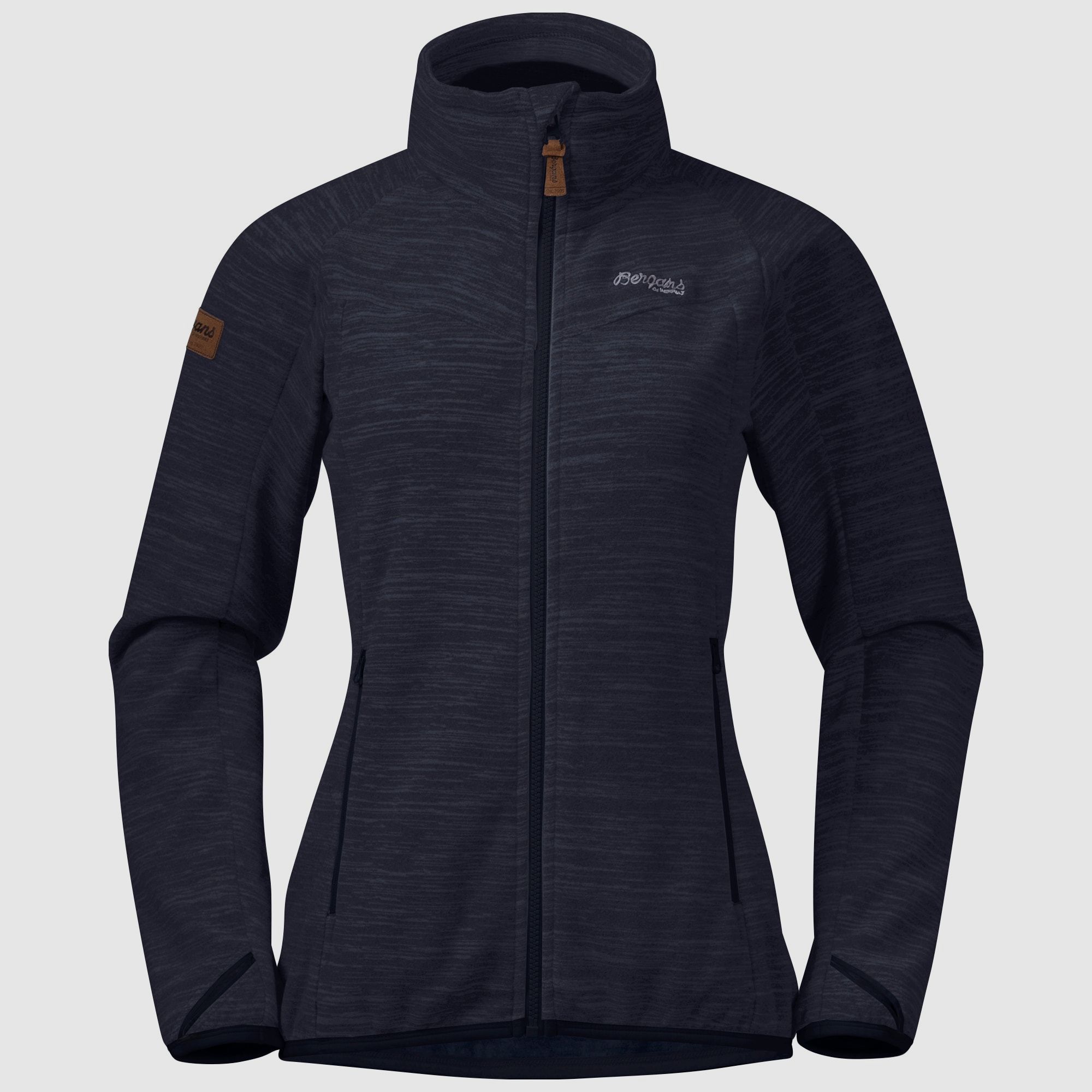 Bergans Hareid Fleece Jacket NoHood Kobiety Ciemny Granat M