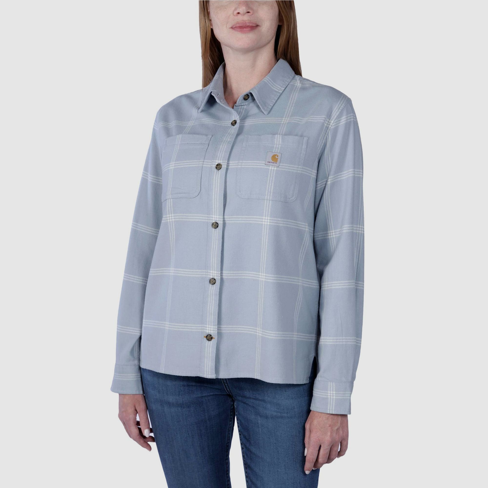 Carhartt Midweight Flannel Shirt Women's Neptune L