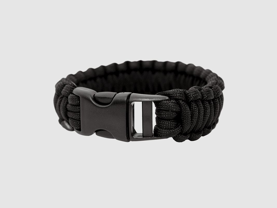 Schwarz Paracord Überlebensarmband, Bild 4 von 4