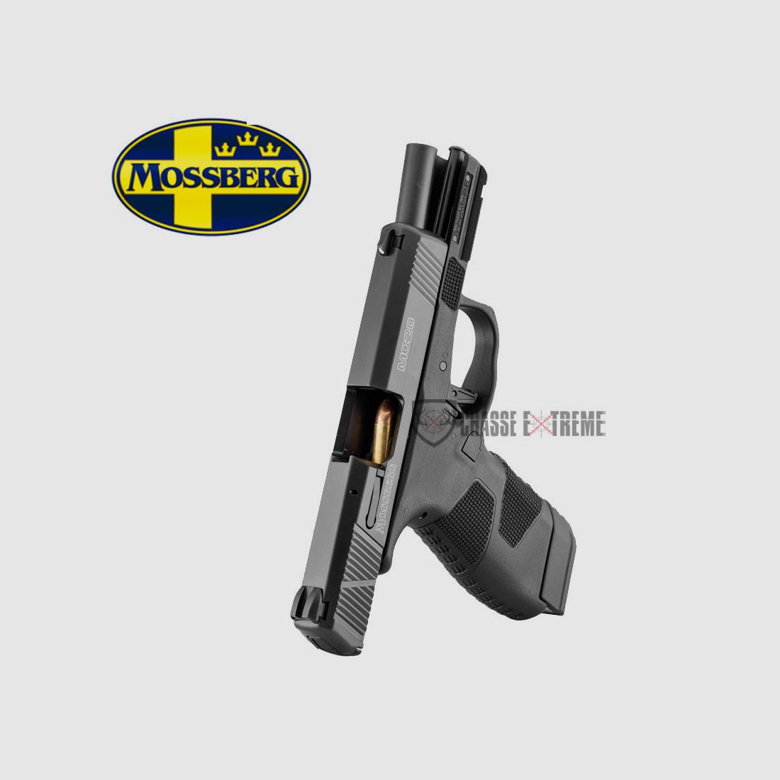 Pacchetto Pistola MOSSBERG MC2C Striker Cal. 9x19 mm Nero + Valigia Impermeabile + Corda di Pulizia, immagine 5 di 11
