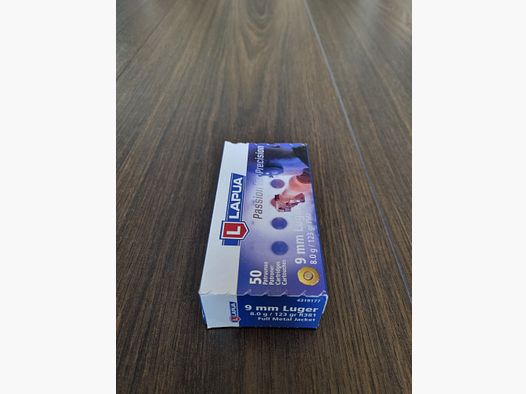 200 colpi Lapua R381 / 9 x19 mm / 9 mm Luger / 8 g / 123 grain / FMJ ottimale per Mauser P08
