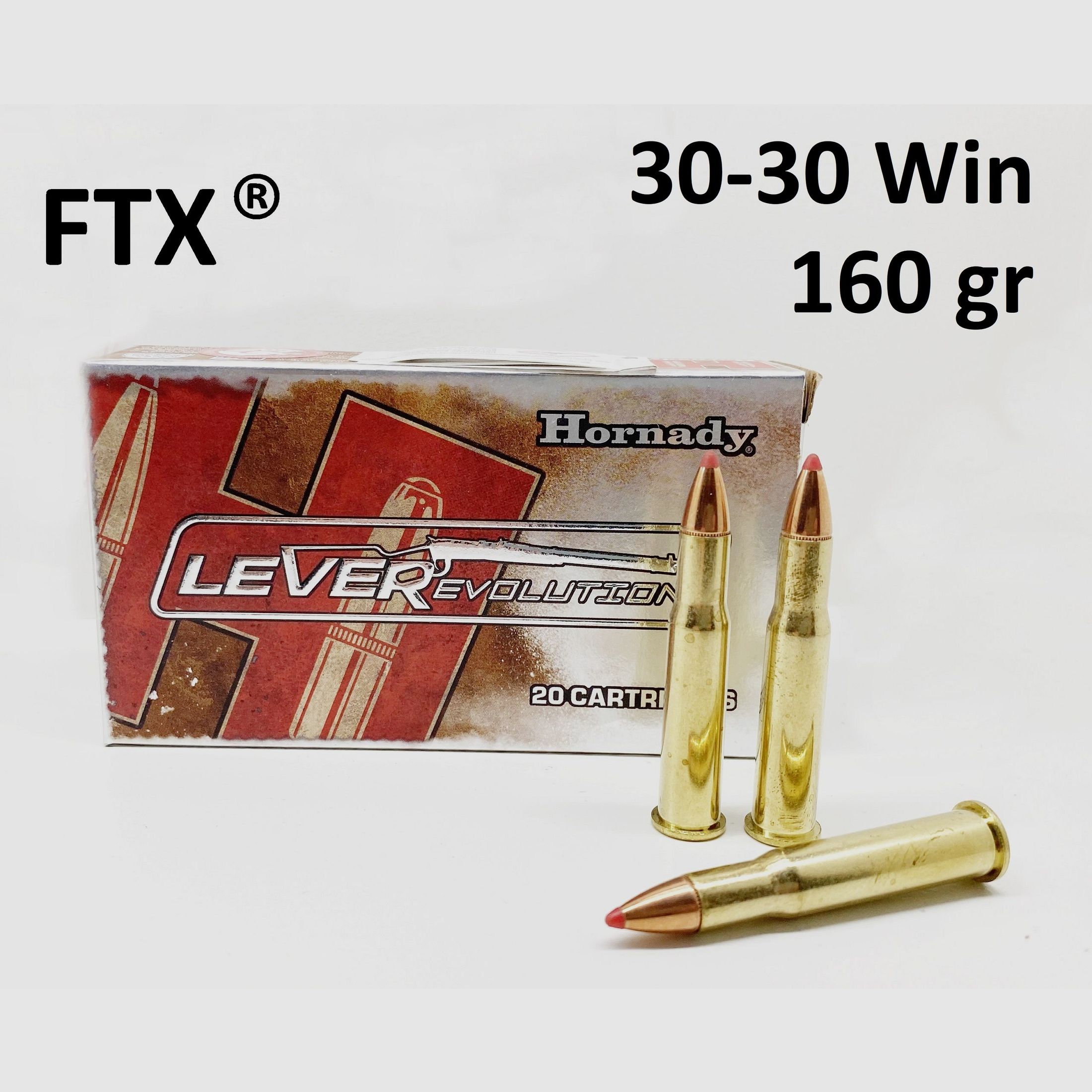 Munition Hornady 30-30 Win FTX LEVER REVOLUTION 160 gr