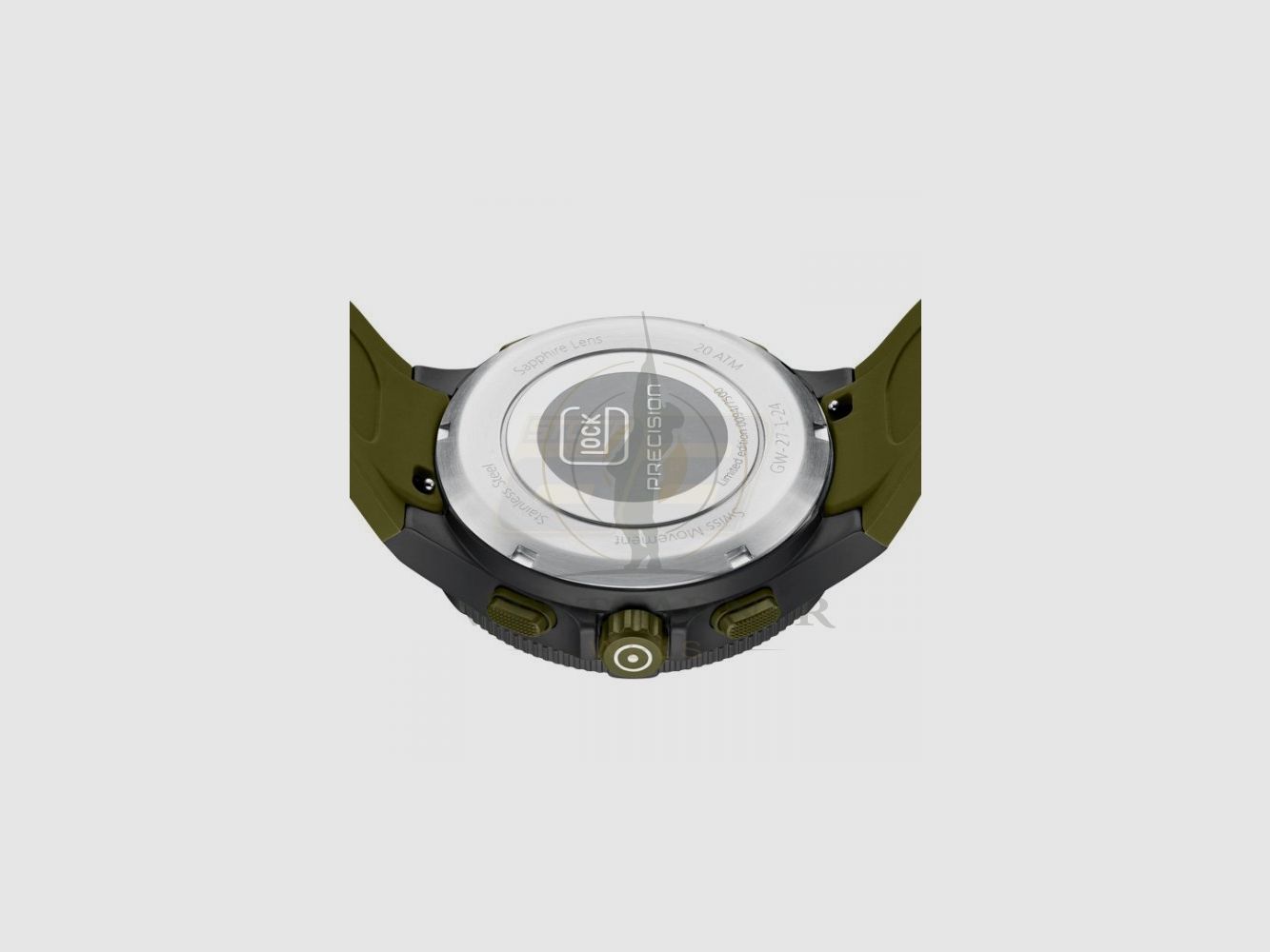 GLOCK Uhr black titanium case /silicone strap, Bild 3 von 4
