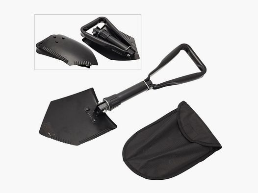 Pelle Pioche Pliante Miltec 3 Parties avec Housse - Compacte et Robuste - Idéale pour Chasse et Outdoor