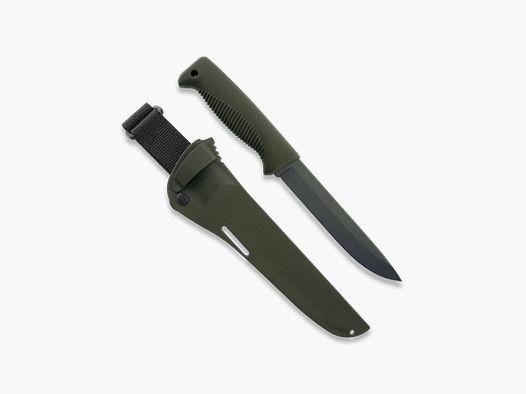 Peltonen Knives M95 Ranger Puukko Sissipuukko FJP142 Cerakote OD Beschichtung Kunststoffscheide grün OD