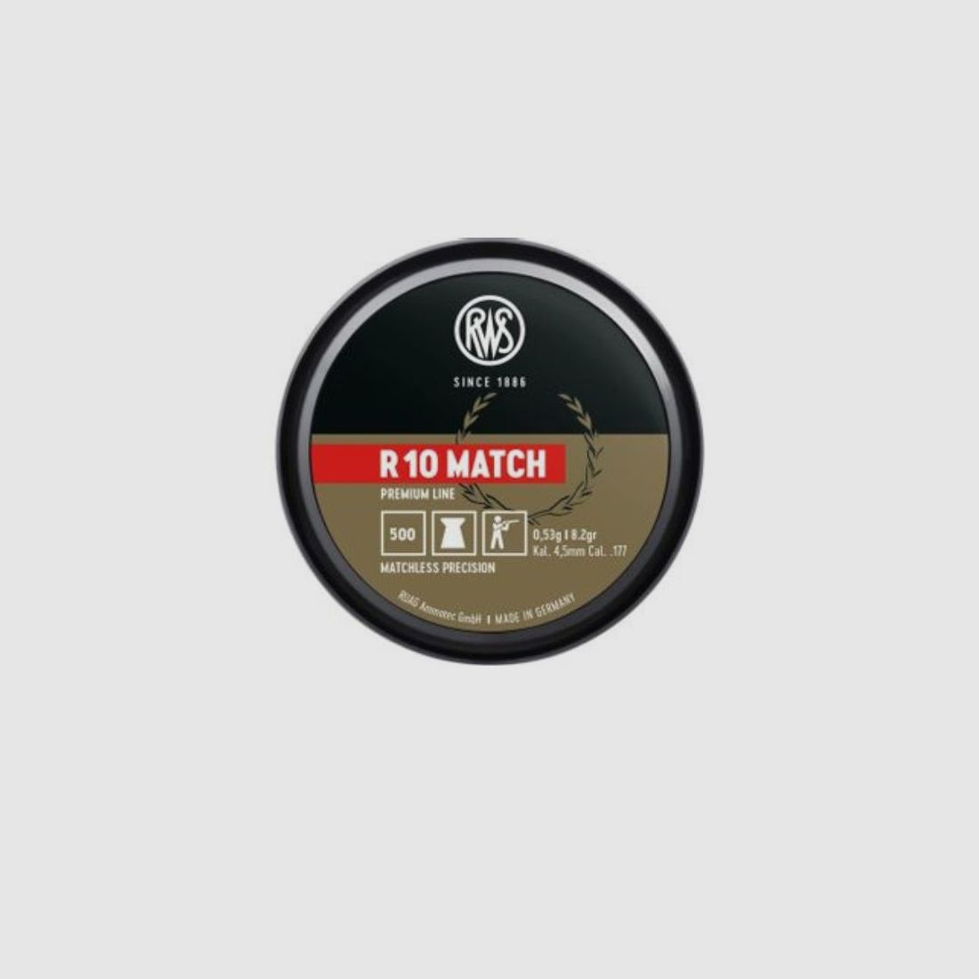 RWS Projectiles Carabine R10 MATCH Cal. 4,5 diamètre 4,50 mm