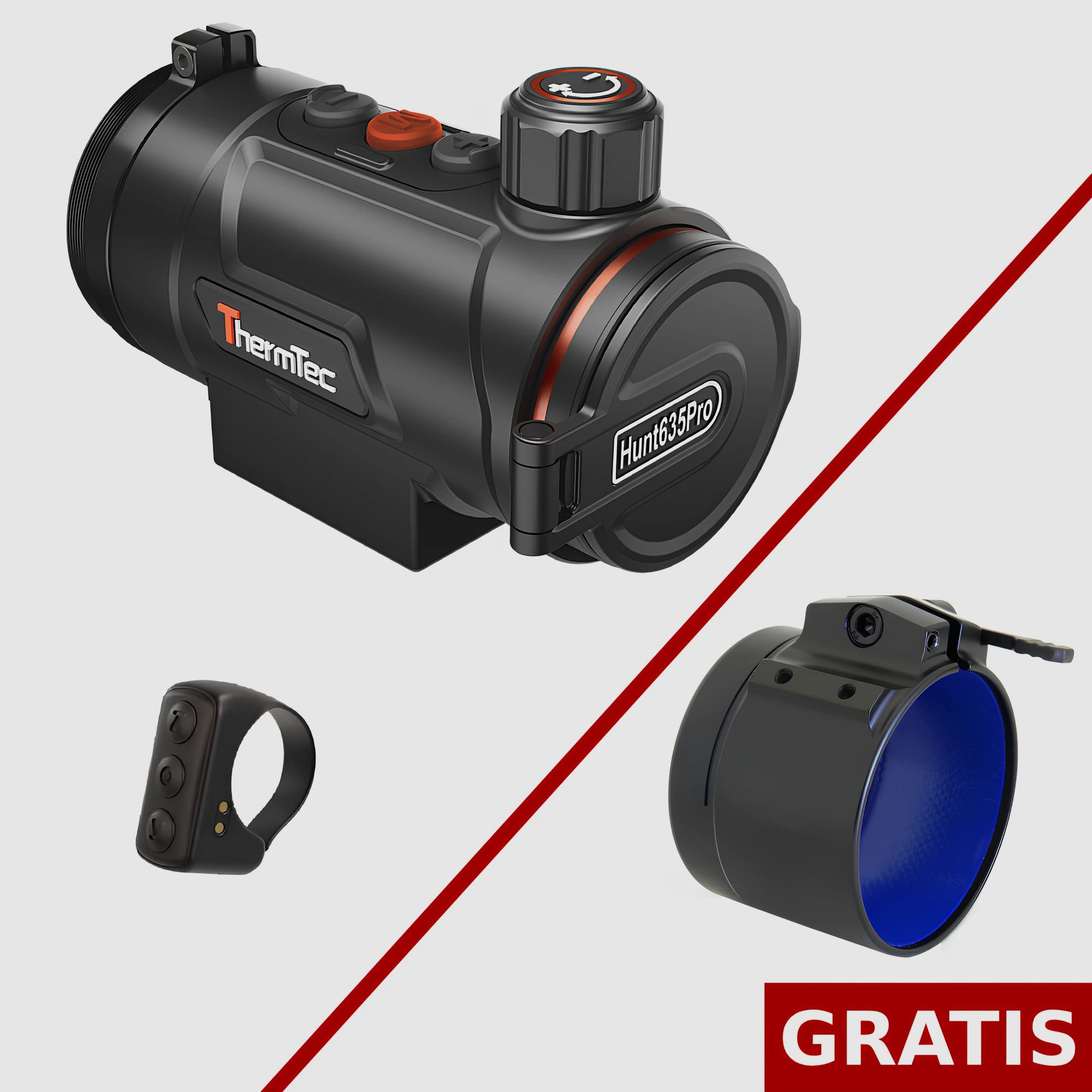 ThermTec HUNT 635 PRO Wärmebild-Vorsatzgerät - Lieferumfang ohne Adapter