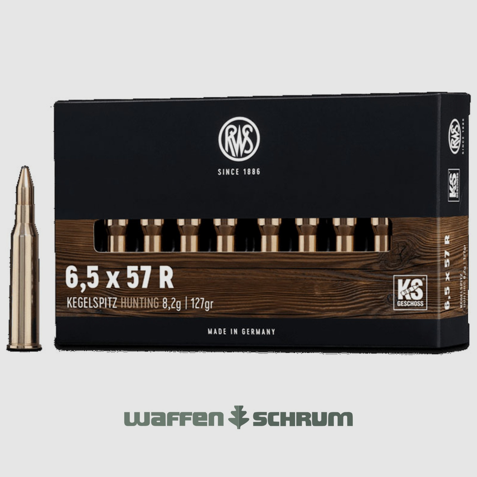 RWS Kegelspitz 8,2g - 127gr 6,5x57R