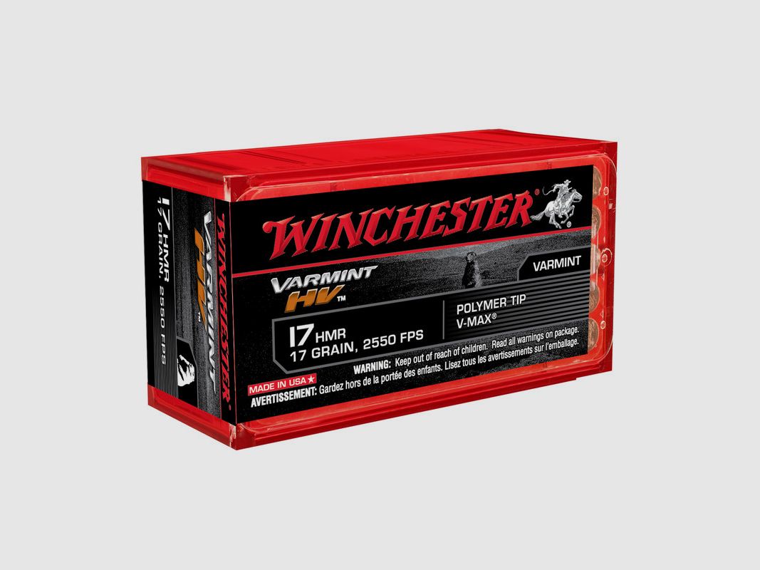 WINCHESTER 17 HMR 17 GRS / 1,1 G VARMINT V-MAX 50 STK, Bild 1 von 4
