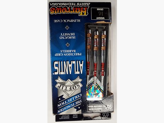 Harrows Darts Technology Atlantis Soft 16g Dart y accesorios