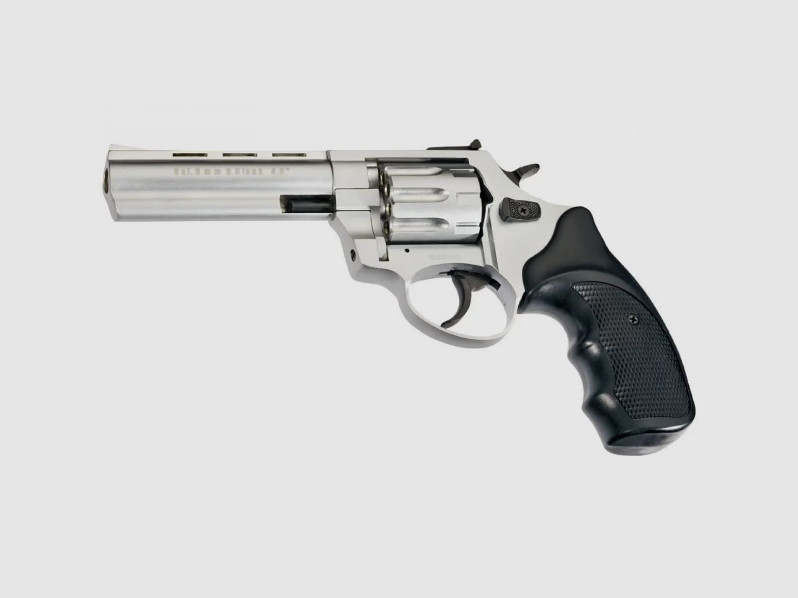 ZORAKI R1 4.5" Chrome Mat 9mm R.K. revolver d'alarme dans le style des revolvers classiques Smith & Wesson