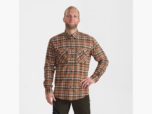 Andrew Hemd - Orange Check – Kleidergröße Herren: 41/42