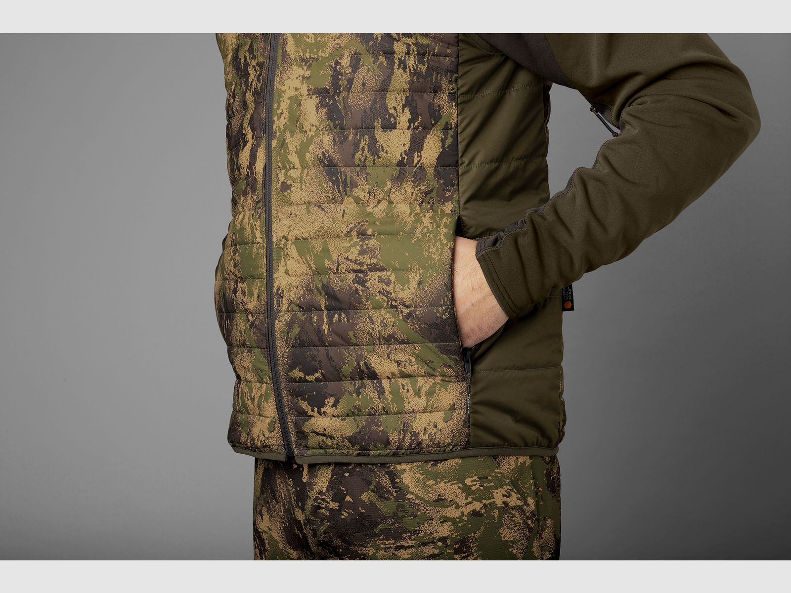 Harkila Deerstalker gilet camouflage réversible et compactable Willow green/AXIS MSP®Forest, image 5 sur 12