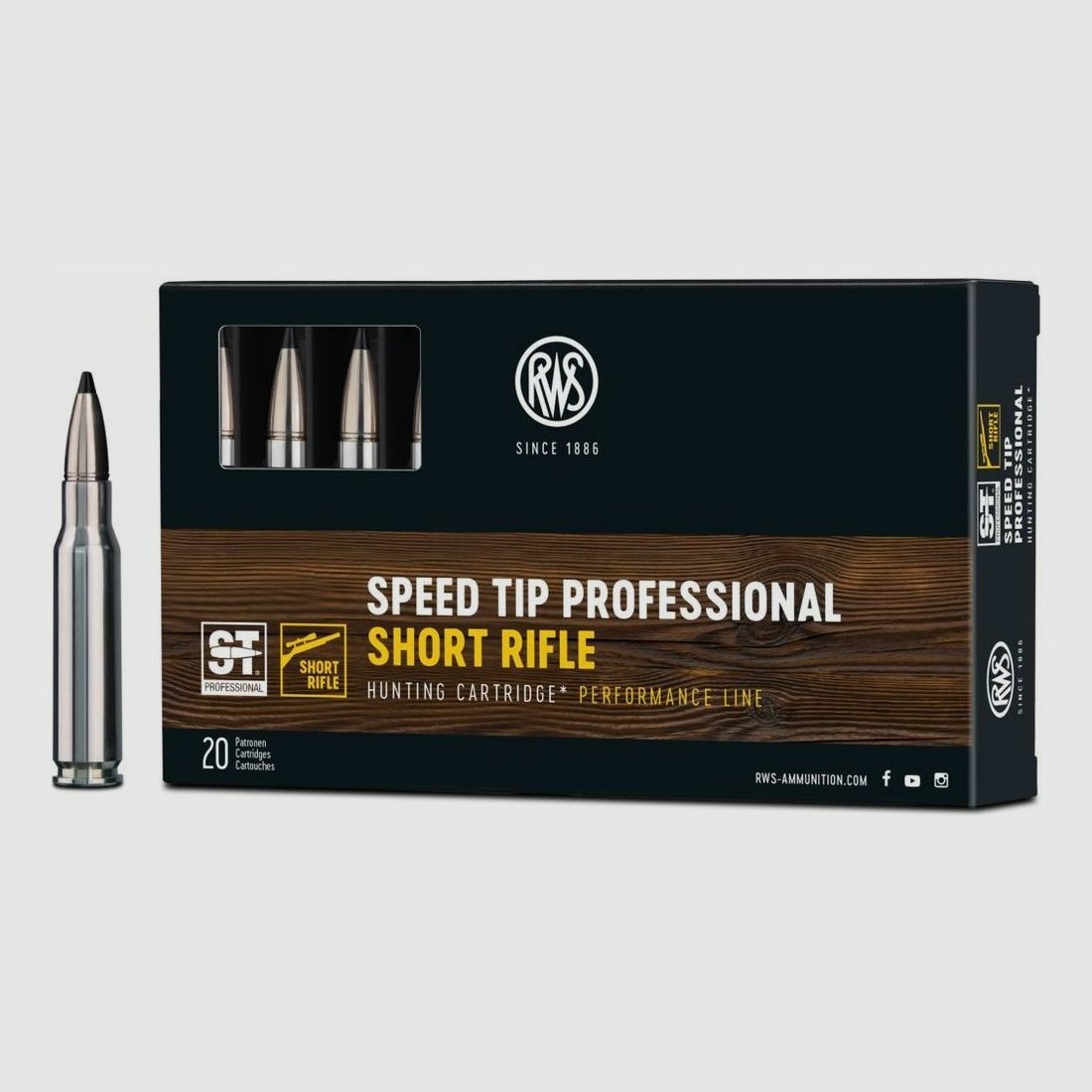 RWS S-Tip Pro SRF 10.7g/165grs, 20 .308Win; .308 7.62x51mm