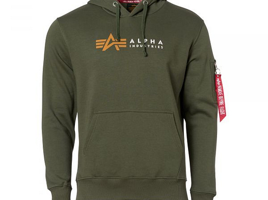 alpha industries Alpha Industries Pullover Alpha Label Hoodie dark olive