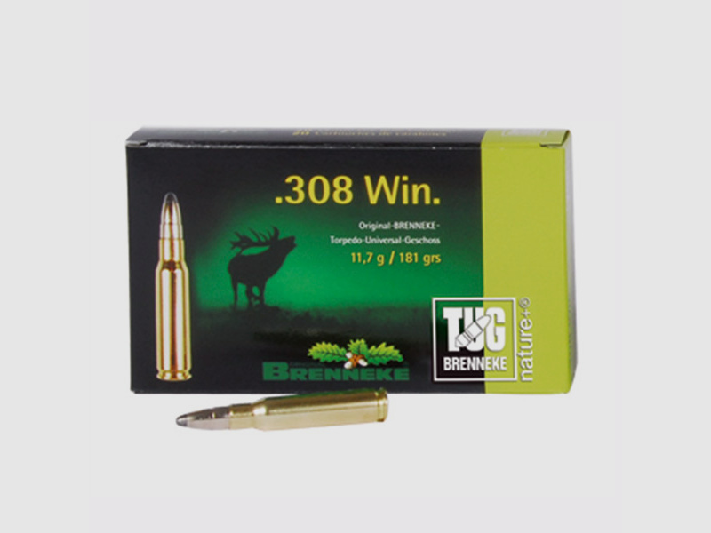 Brenneke .308 Win. 181GR TUG 20 cartridges