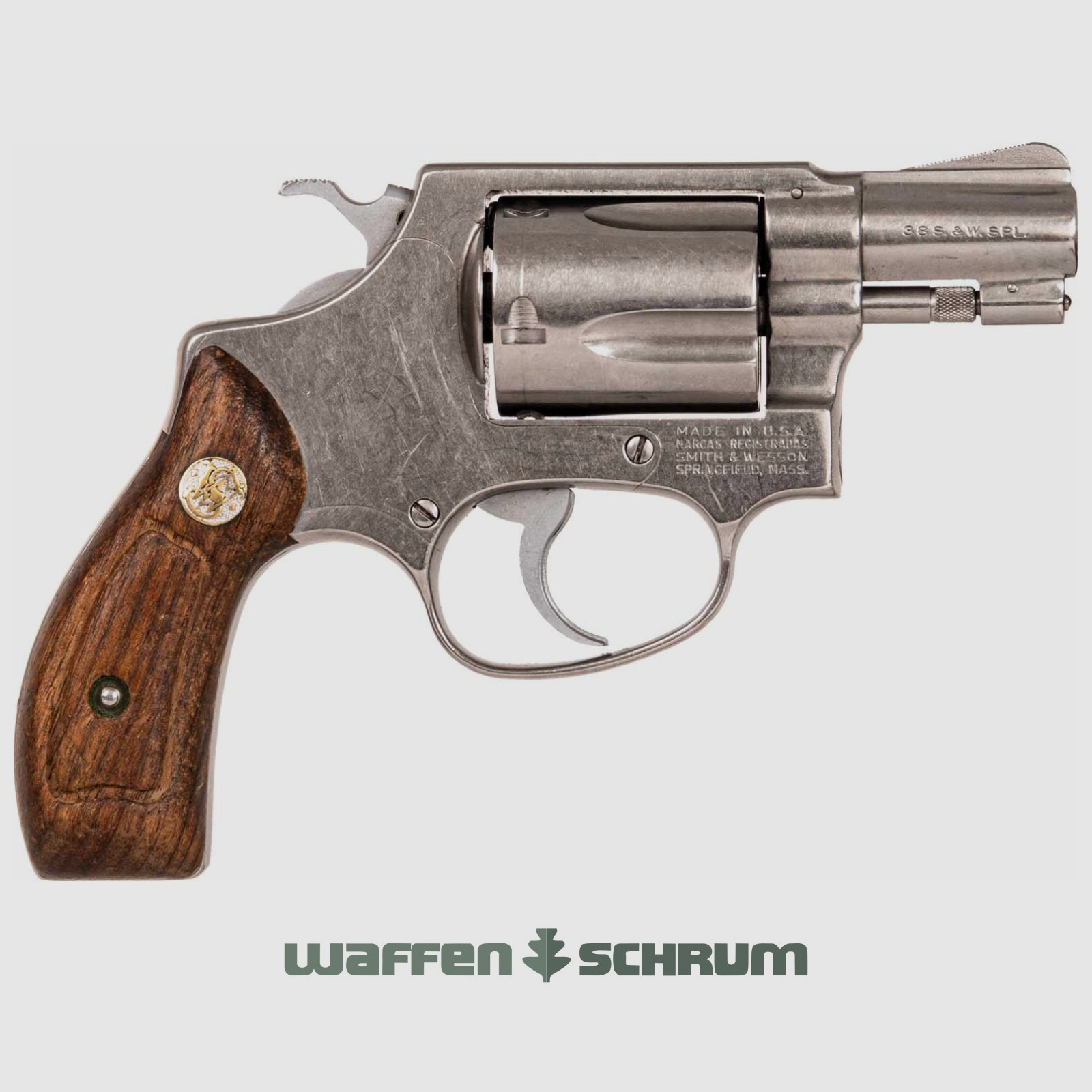 Smith & Wesson 60 .38 Special, paneles de agarre de madera, longitud del cañón: 1 3/4 pulgadas
