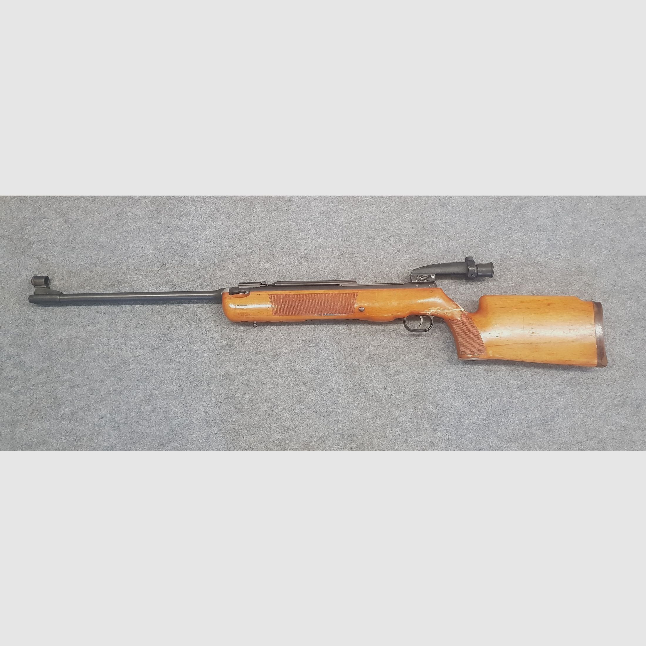 Raro de Suhl carabina de aire comprimido Haenel Mod. IV/M en buen estado restaurado, palanca superior 4M cal. 4,5mm diabolo