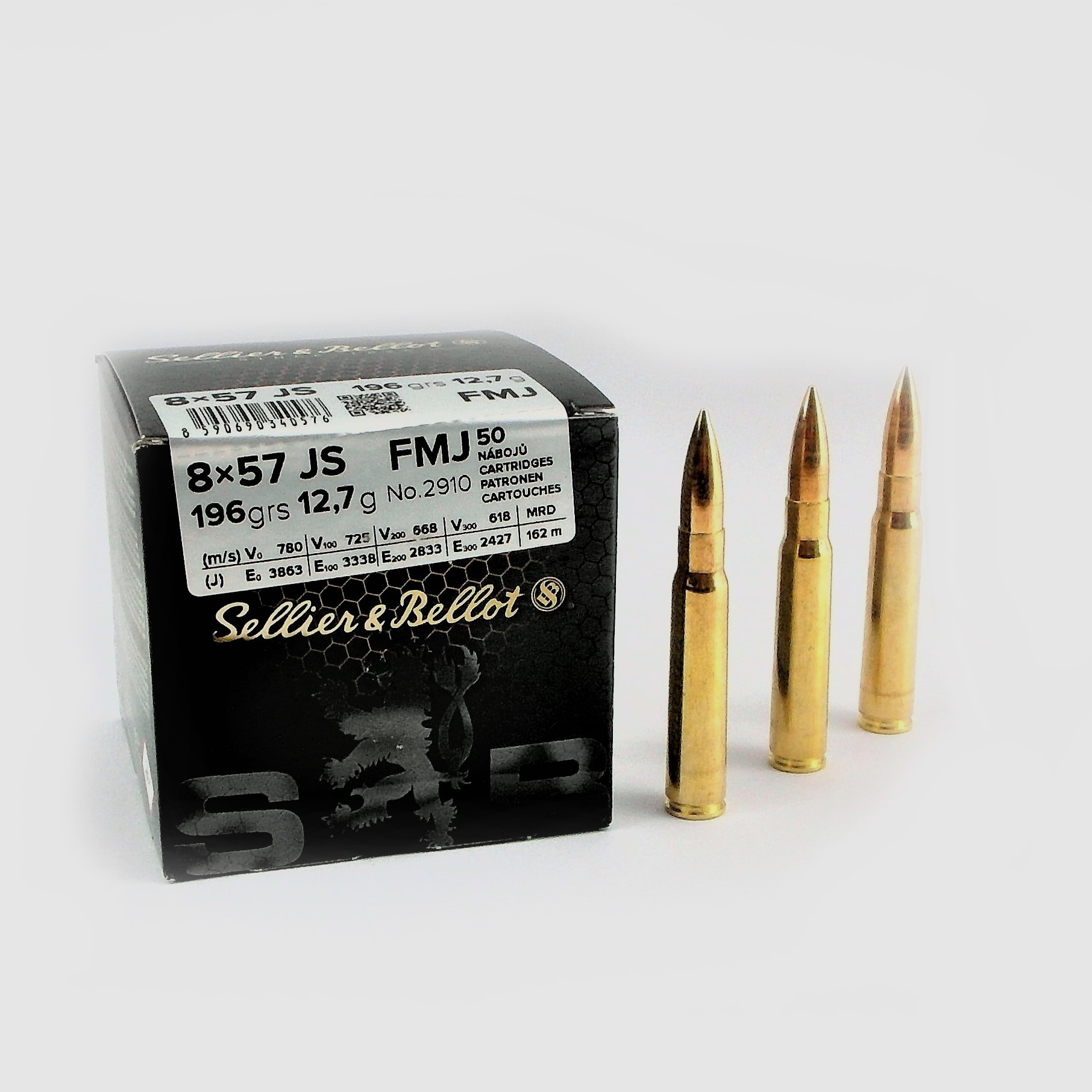 S&B Büchsenpatrone 8x57 IS VM /FMJ 12,7g/196grs