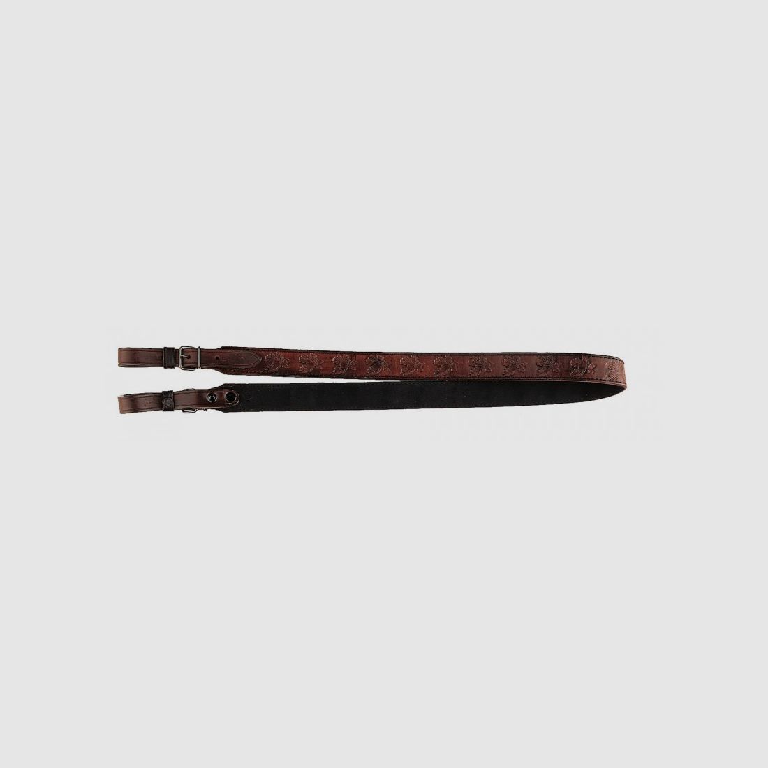 Leather sling with oak leaves