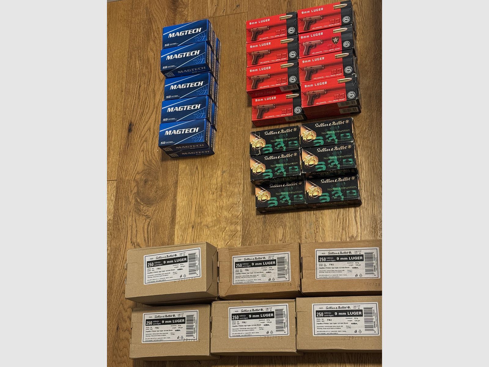 9 mm Luger ammunition approx. 3500 rounds