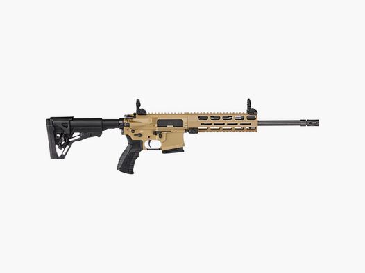 Haenel CR 223 M-LOK semi-automatisch geweer, looplengte 368 mm | matchtrekker (1500 g) | korte handguard | zandkleurig | niet goedgekeurd voor de schietsport