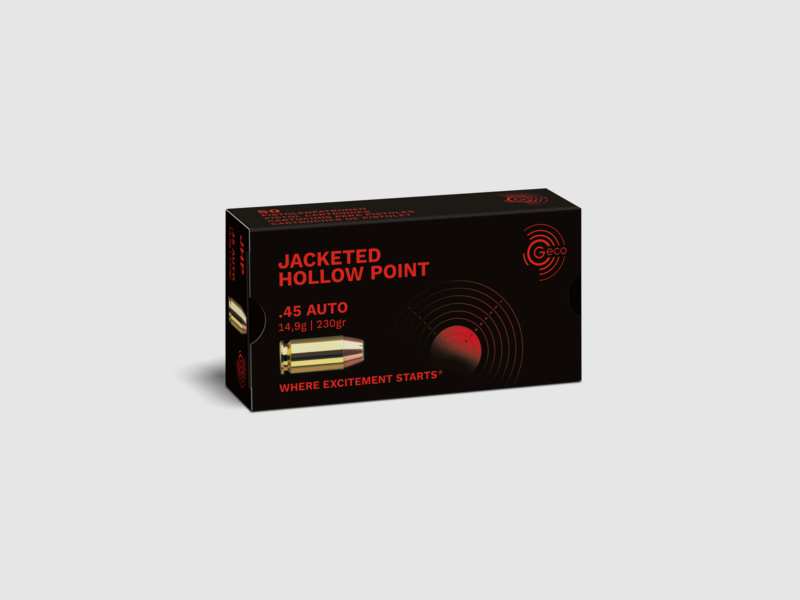 Geco .45 AUTO JHP – Hohlspitz 14,9g 230gr