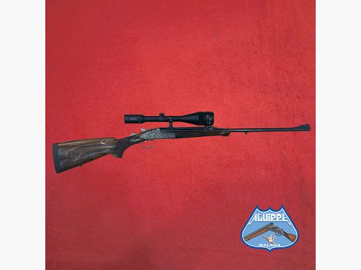 Eén-schotsgeweer Zanardini handgegraveerd kal. .270 WBY Mag + Swarovski richtkijker 6-18×50