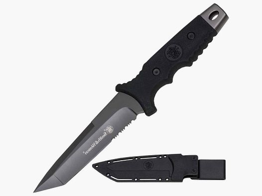 Cuchillo de caza con funda de plástico incluida