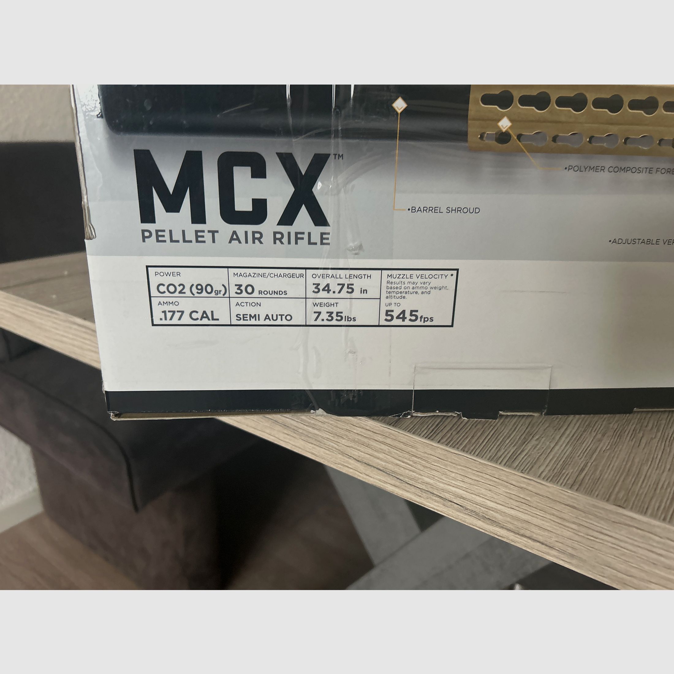 MCX Sig Sauer Cal 4,5 mm Diabolo CO2 carabine à air