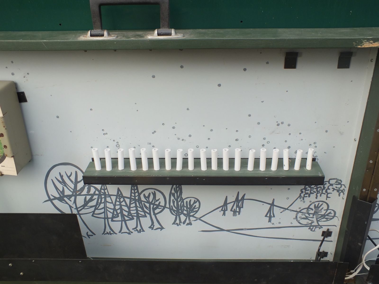 Schießbude, Schießkoffer, mit laufender Scheibe, DDR extrem selten!