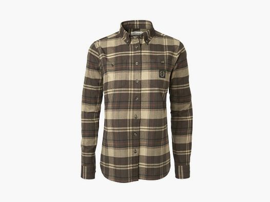 Chevalier Damen Flanellbluse Heron October Soil Brown Checked