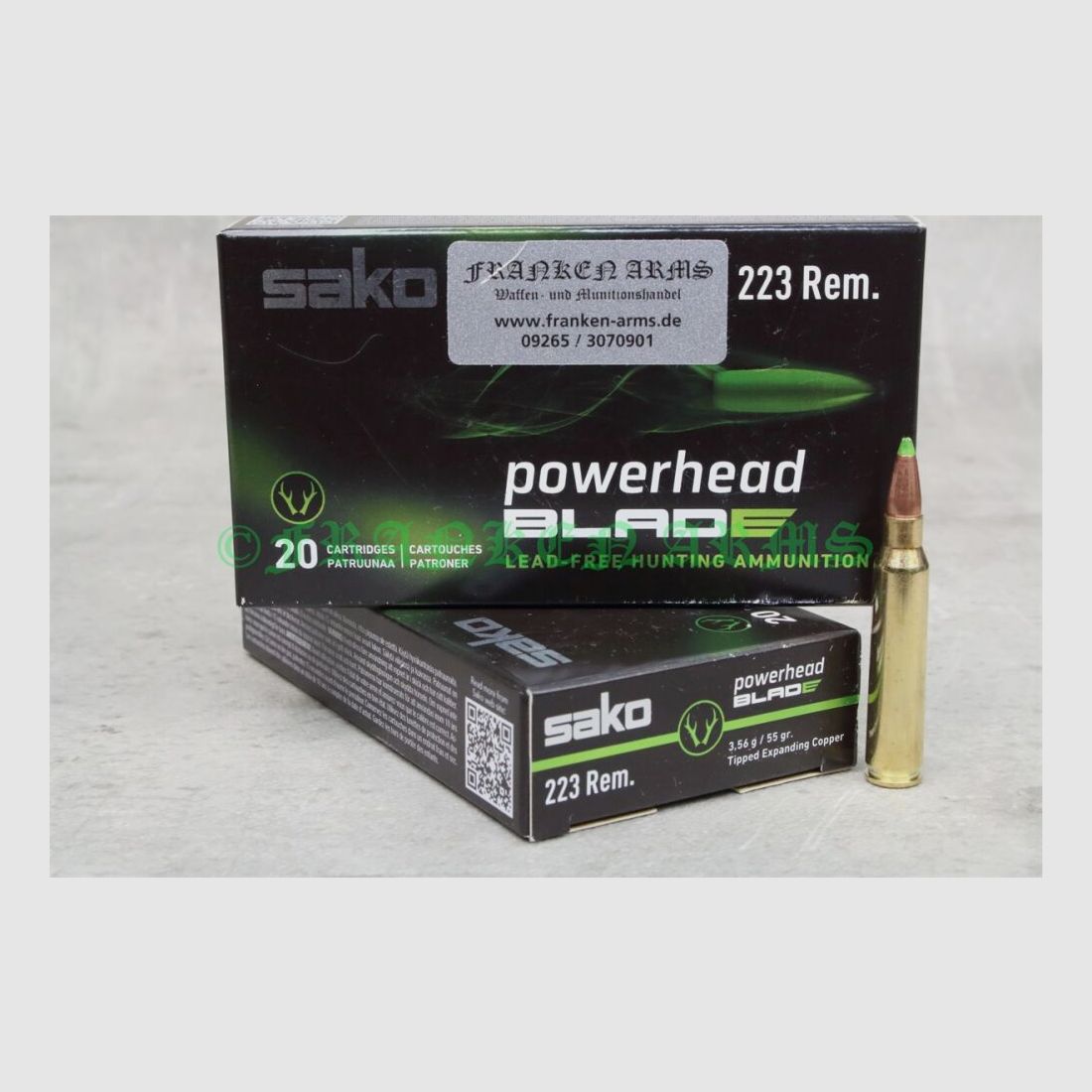 Sako Powerhead Blade .223Rem. 55gr. 3,56g 20 Stück Staffelpreise